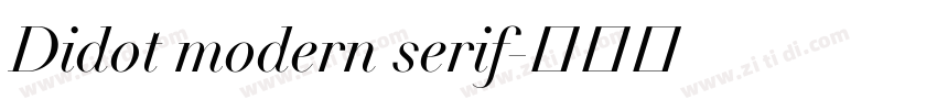 Didot modern serif字体转换 Didot modern serif字体转换